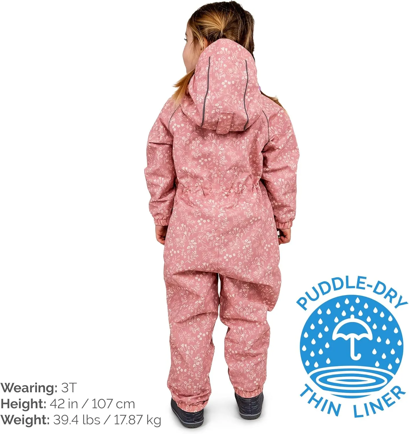 JAN & JUL Waterproof Rain Suit, Windproof Coveralls for Toddlers and Kids
