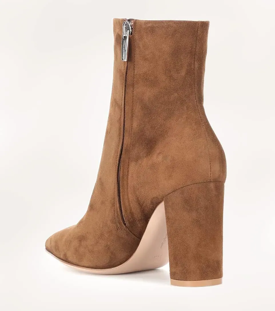 JANSEVEN Women's Heeled Ankle Boots Chunky Block High Heel Booties Pointed Toe Comfortable Sexy Classic Short Boots