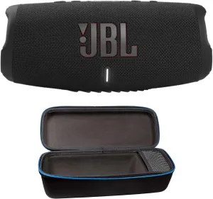 JBL Charge 5 (Black)   Bundle with divvi! Protective Hardshell Case (Black)