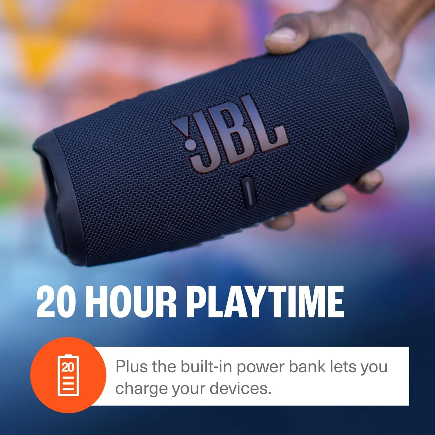JBL Charge 5 (Black)   Bundle with divvi! Protective Hardshell Case (Black)