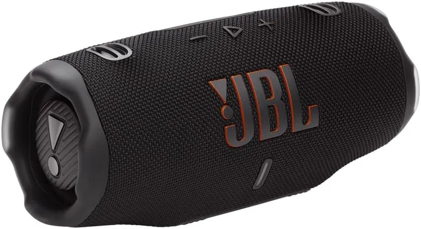 JBL Charge 6 Waterproof Portable Speaker Bundle with gSport Carbon Fiber Case (Black)
