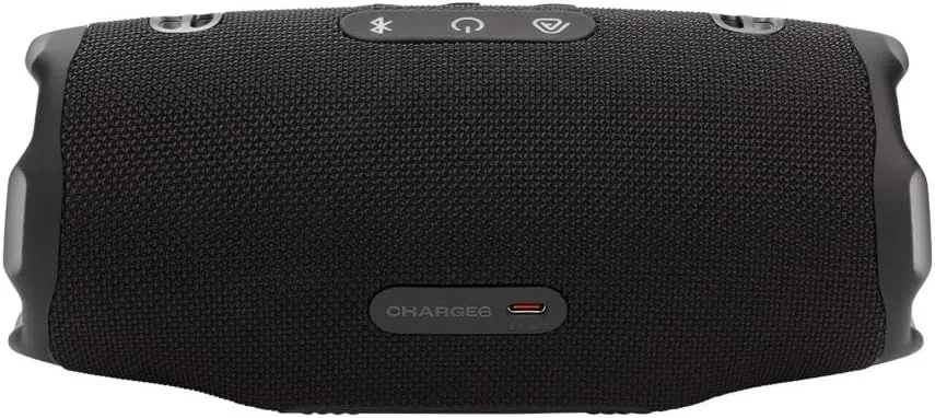 JBL Charge 6 Waterproof Portable Speaker Bundle with gSport Carbon Fiber Case (Black)