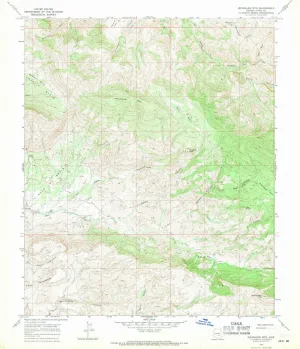 Jerusalem MTN AZ topo map, 1:24000 Scale, 7.5 X 7.5 Minute, Historical, 1968, Updated 1971, 26.7 x 23 in