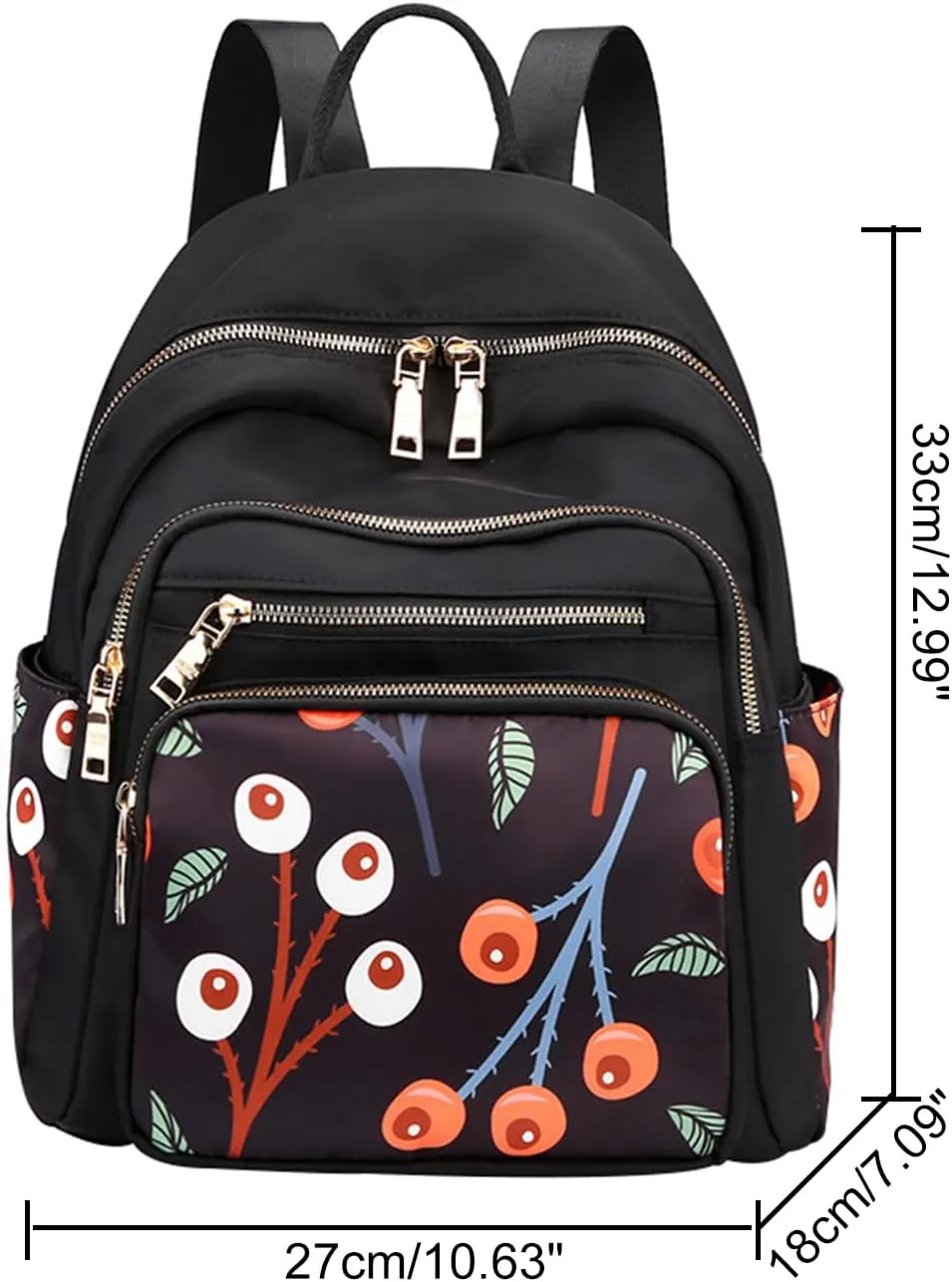 JiaYou Women Girls Leisure Backpack Floral pattern Daypack lightweight casual cosmetic Bag(Color C,16 Liters)