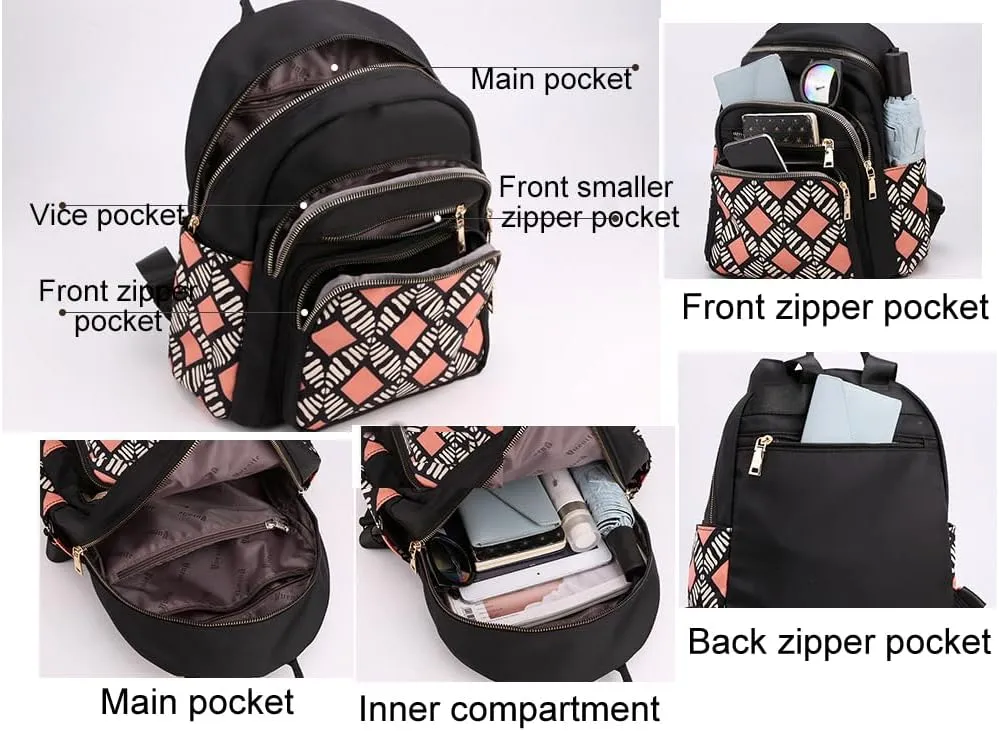 JiaYou Women Girls Leisure Backpack Floral pattern Daypack lightweight casual cosmetic Bag(Color C,16 Liters)