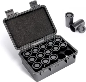 JJC Heavy Duty 35mm Film Case for 15 Rolls of 35mm Films, IP67 Waterproof and Light-Sealed 135 Film Container with Free Canister (No Film Rolls Included)