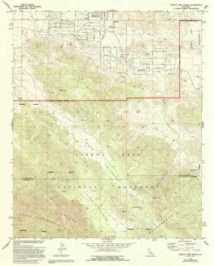 Joshua Tree South CA topo map, 1:24000 Scale, 7.5 X 7.5 Minute, Historical, 1972, Updated 1994, 26.7 x 21.5 in