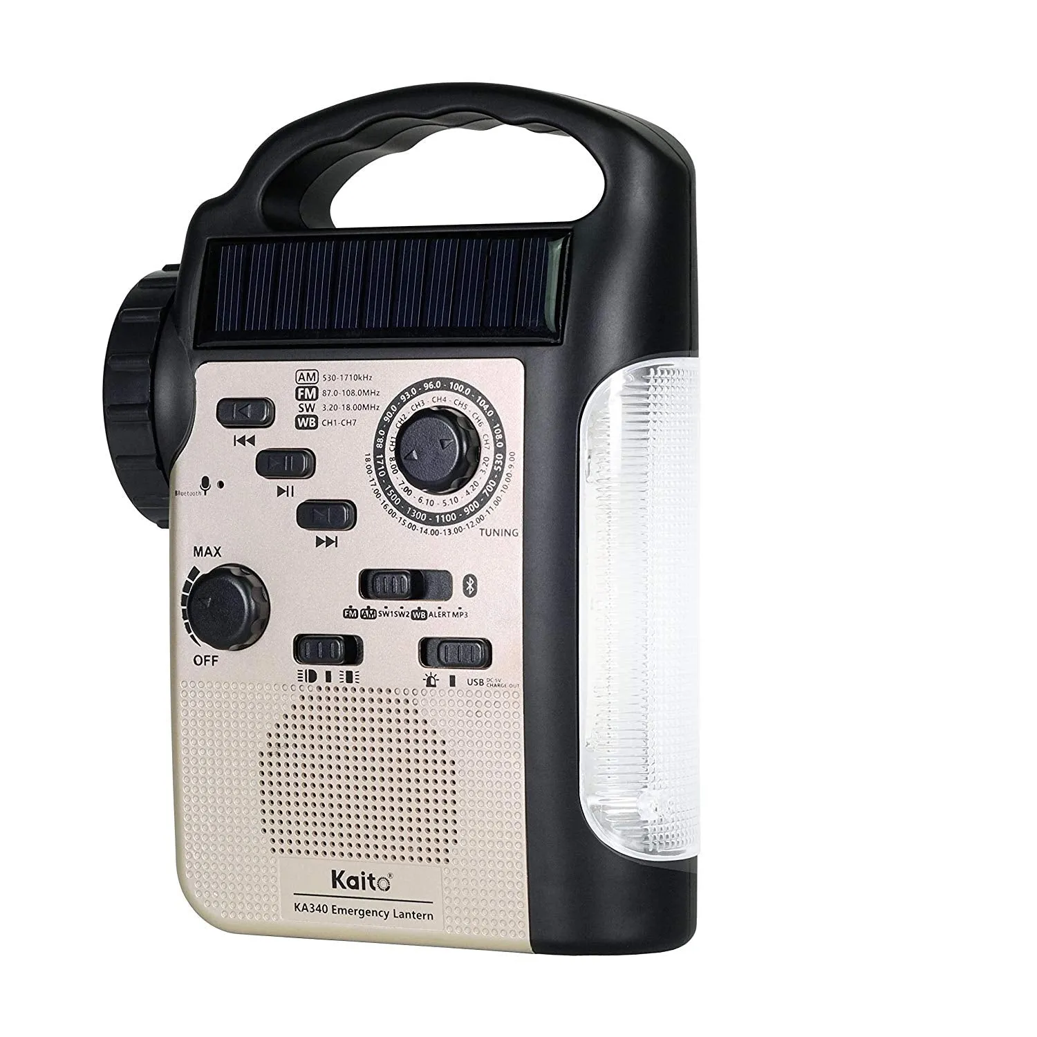 Kaito KA340 5-Way Powered Rechargeable LED Camping Lantern & Emergency AM/FM/SW NOAA