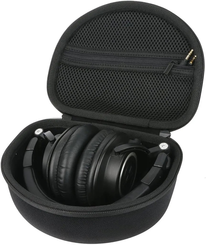 khanka Hard Headphone Case replacement for Travel Bag for Audio-Technica ATH M50 M40X M50X M30x M50xMG Professional Studio Monitor Headphones Headset headphone (black1)