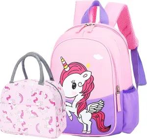 Kids Preschool Kindergarten Backpack Lightweight Cool Cute Cartoon Travel Backpack With Lunch Bag For Boys Girls
