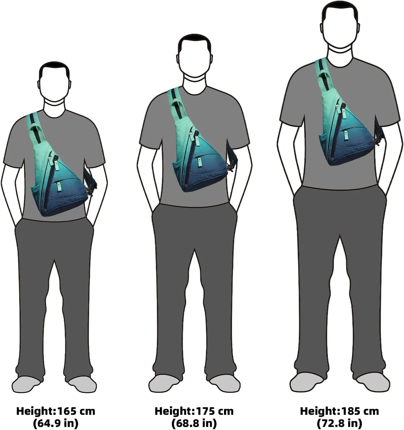 KL928 Sling Bag - Small Crossbody Backpack Shoulder Casual Daypack Rucksack for Men Women