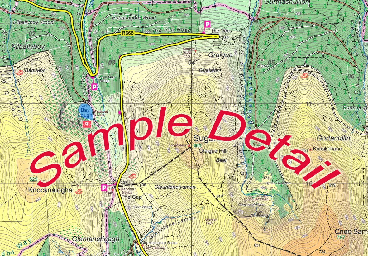 Knockmealdown Map Laminated