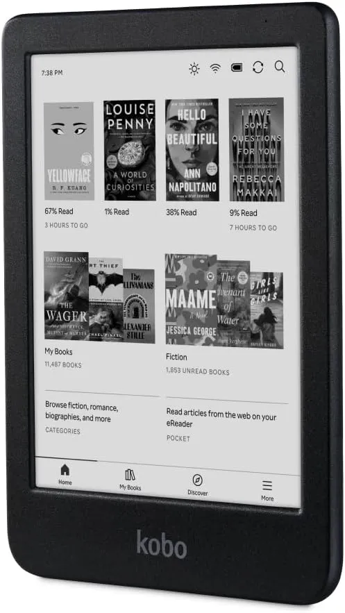 Kobo Clara BW eReader with Case Bundle (Black SleepCover, Case Bundle)