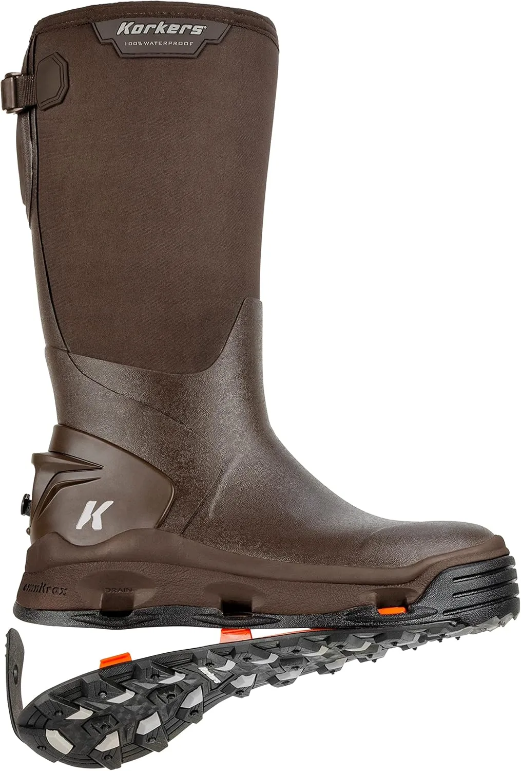 Korkers Men's Neo Arctic Rubber Boots - Includes Interchangeable All Terrain Sole