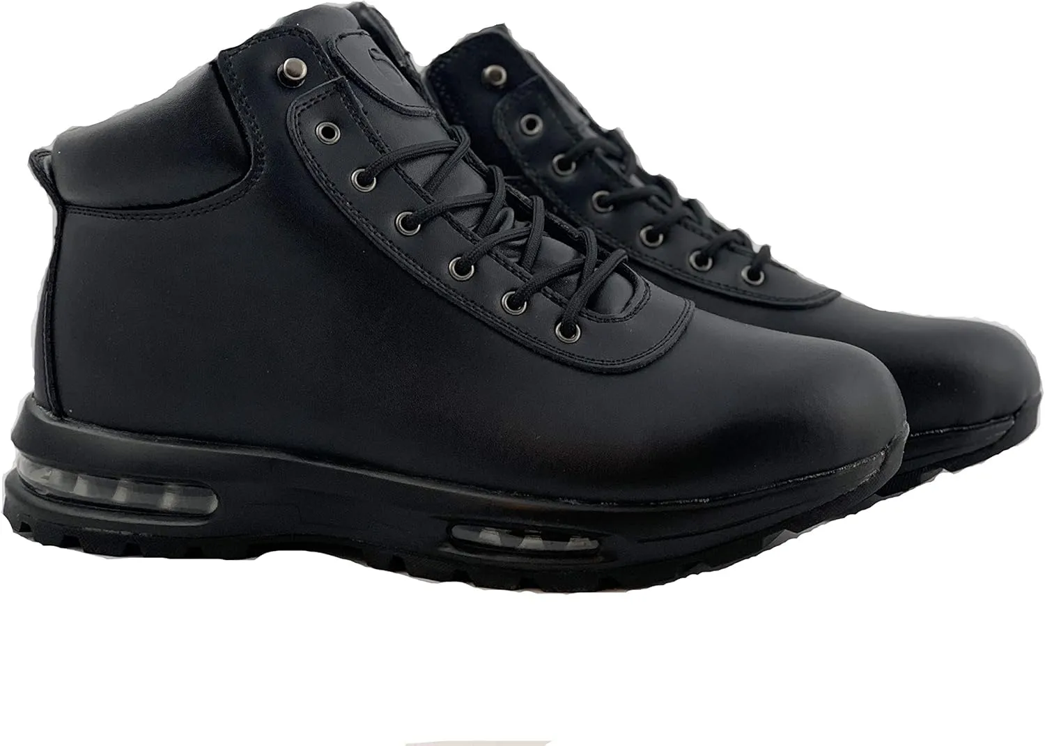 LABO Men's Hiking Boot Leather Air Heel 5812BLACK-9.5