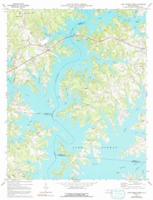 Lake Norman North NC topo map, 1:24000 Scale, 7.5 X 7.5 Minute, Historical, 1970, Updated 1992, 26.8 x 21.8 in