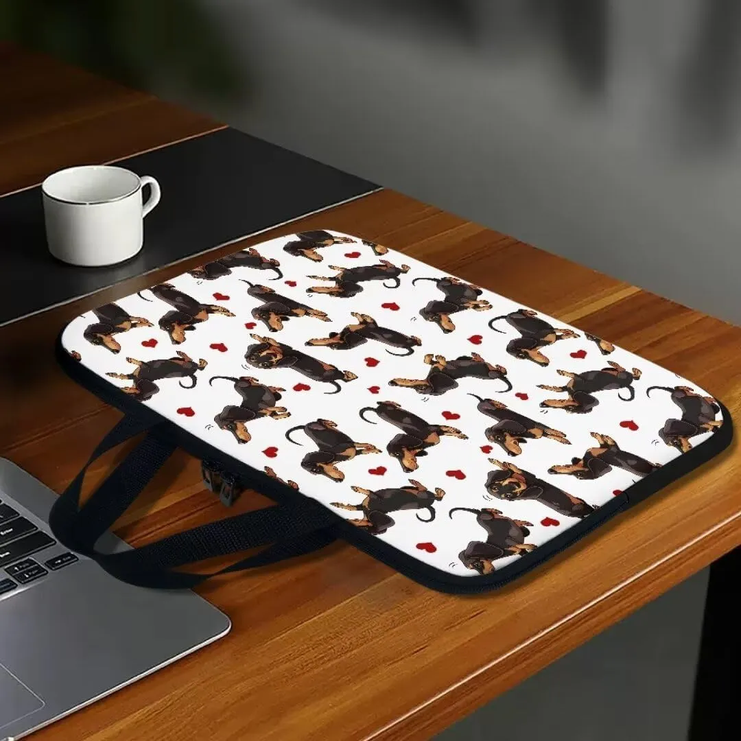 Laptop Sleeve Case with Handle Black White Marble Notebook Case for Notebook Briefcase for Office,Travel,Business-12 inch