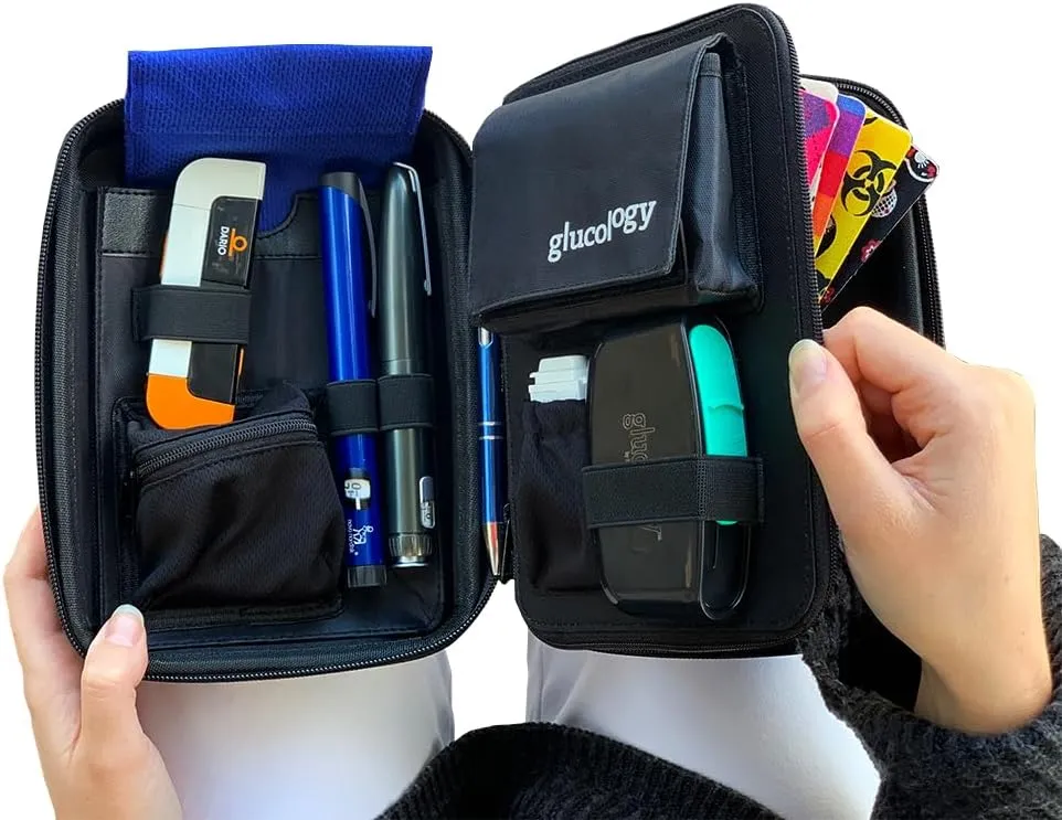 Large Diabetes Travel Case Hard Shell, Organizer for Glucose Monitor, Insulin Pen, BGL Strips, Syringe, Needles & Diabetic Supplies, Premium & Durable with Extra Compartment, Planets