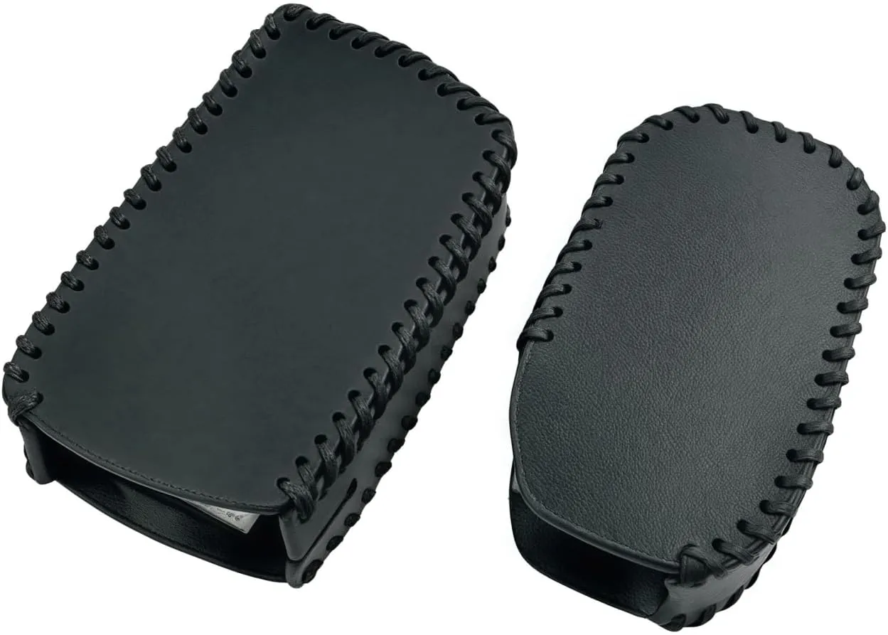 Leather Case Key Fob Compatible with Compustar Remote Cover Prime Q9 / G15 RF-2WQ9-FM / RF-P1WG15-FM (2WQ9 P1WG15)