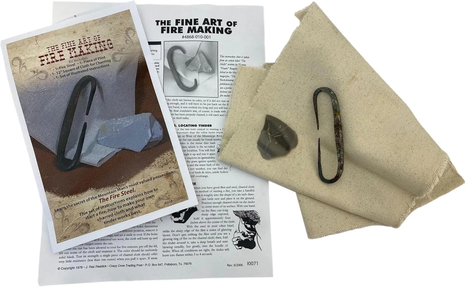 Leather Unlimited Fire Making Flint and Steel Set - Survival & Emergency Gear - Primitive Fire Starting Kit