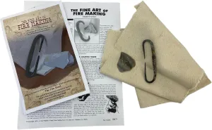 Leather Unlimited Fire Making Flint and Steel Set - Survival & Emergency Gear - Primitive Fire Starting Kit