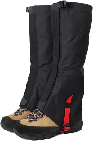 Leg Gaiters Ultra Outdoor Leggings, Waterproof Hiking Gaiters with Upgraded Rubber Foot Strap, Adjustable Snow Boot Gaiters, Anti-snake Gaiters (Color : Color 2, Size : Medium)
