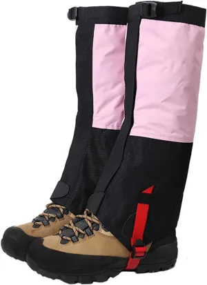 Leg Gaiters Ultra Outdoor Leggings, Waterproof Hiking Gaiters with Upgraded Rubber Foot Strap, Adjustable Snow Boot Gaiters, Anti-snake Gaiters (Color : Color 5, Size : Large)