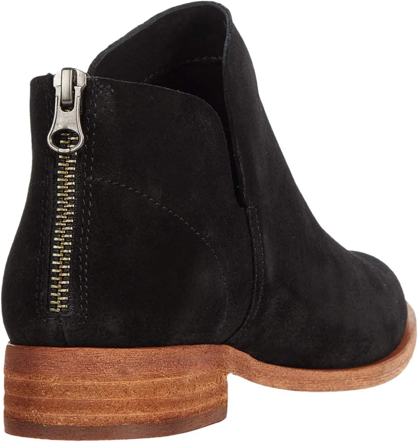 LEHOOR Low Chunky Heel Western Ankle Boots for Women Round Closed Toe V Cut Cowboy Booties Back Zipper 1 inch Stacked Heel Dress Short Boots Cut-Out Casual Classic Office Winter 4-11 M US