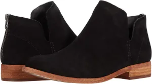 LEHOOR Low Chunky Heel Western Ankle Boots for Women Round Closed Toe V Cut Cowboy Booties Back Zipper 1 inch Stacked Heel Dress Short Boots Cut-Out Casual Classic Office Winter 4-11 M US