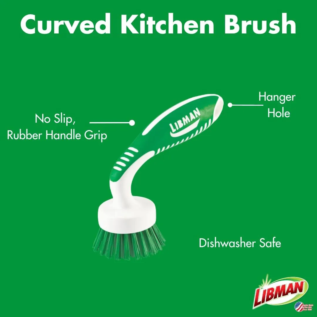 Libman Curved Kitchen Brush | Case of 6