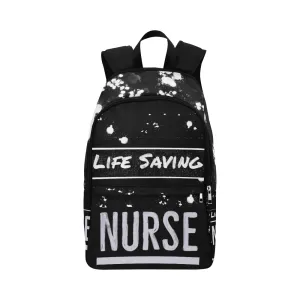 Life Saving Nurse B&W Backpack