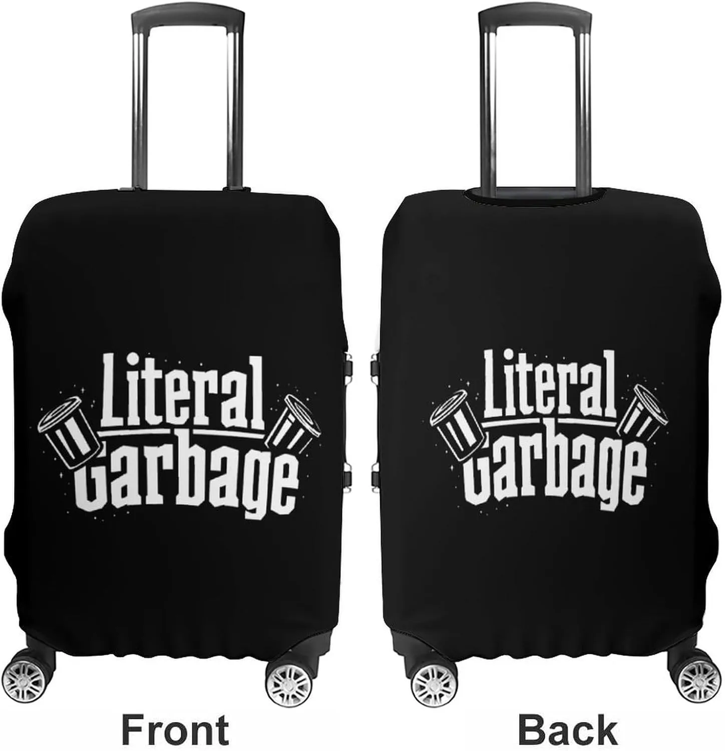 Literal Garbage Luggage Protector Suitcase Cover Anti-Scratch Washable Fit 18-32 Inch Travel Luggage
