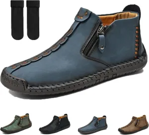 Loderin Womens Boots, Loderin Womens Leather Boots, Loderin Womens Shoes, Women's Casual Fashion Non-Slip Leather Medieval Slip-On Boots, Breathable And Light &Non-Slip Shoes
