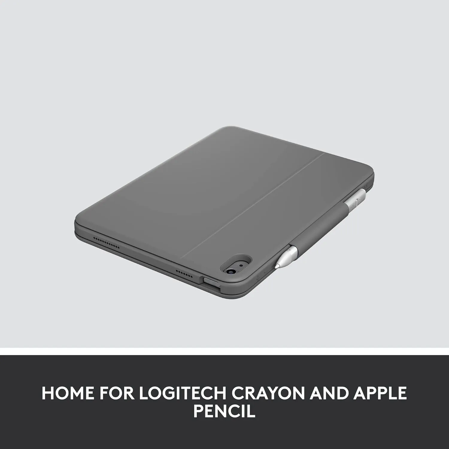 Logitech Rugged Folio Keyboard Case for iPad (10th gen & A16) with Smart Connector and Durable Spill-Proof Keyboard - Graphite