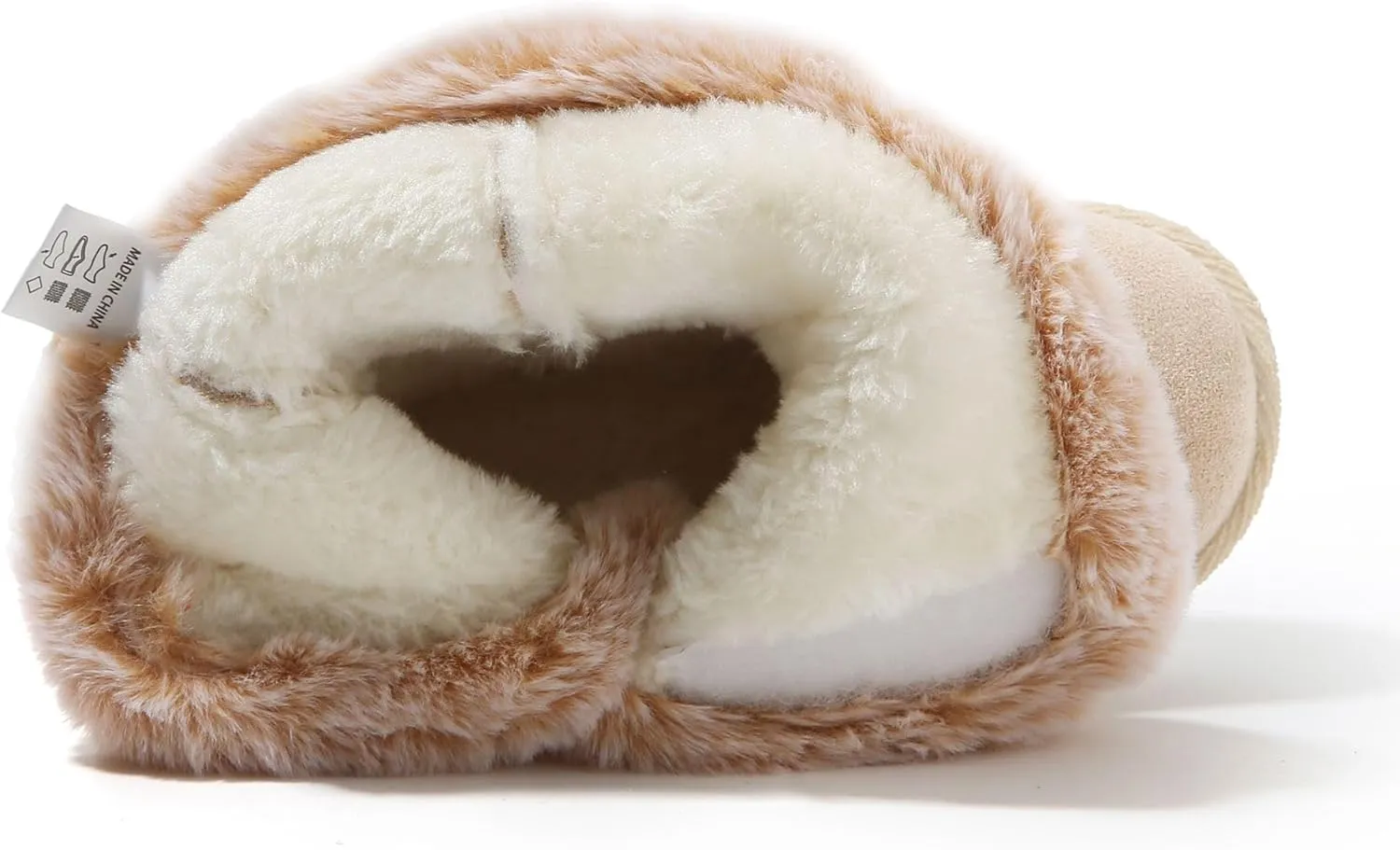 LONSOEN Kids Girls Boys Winter Warm Boots Suede Lightweight Faux Fur Lined Mid Calf Snow Boots for Toddler/Little Kid