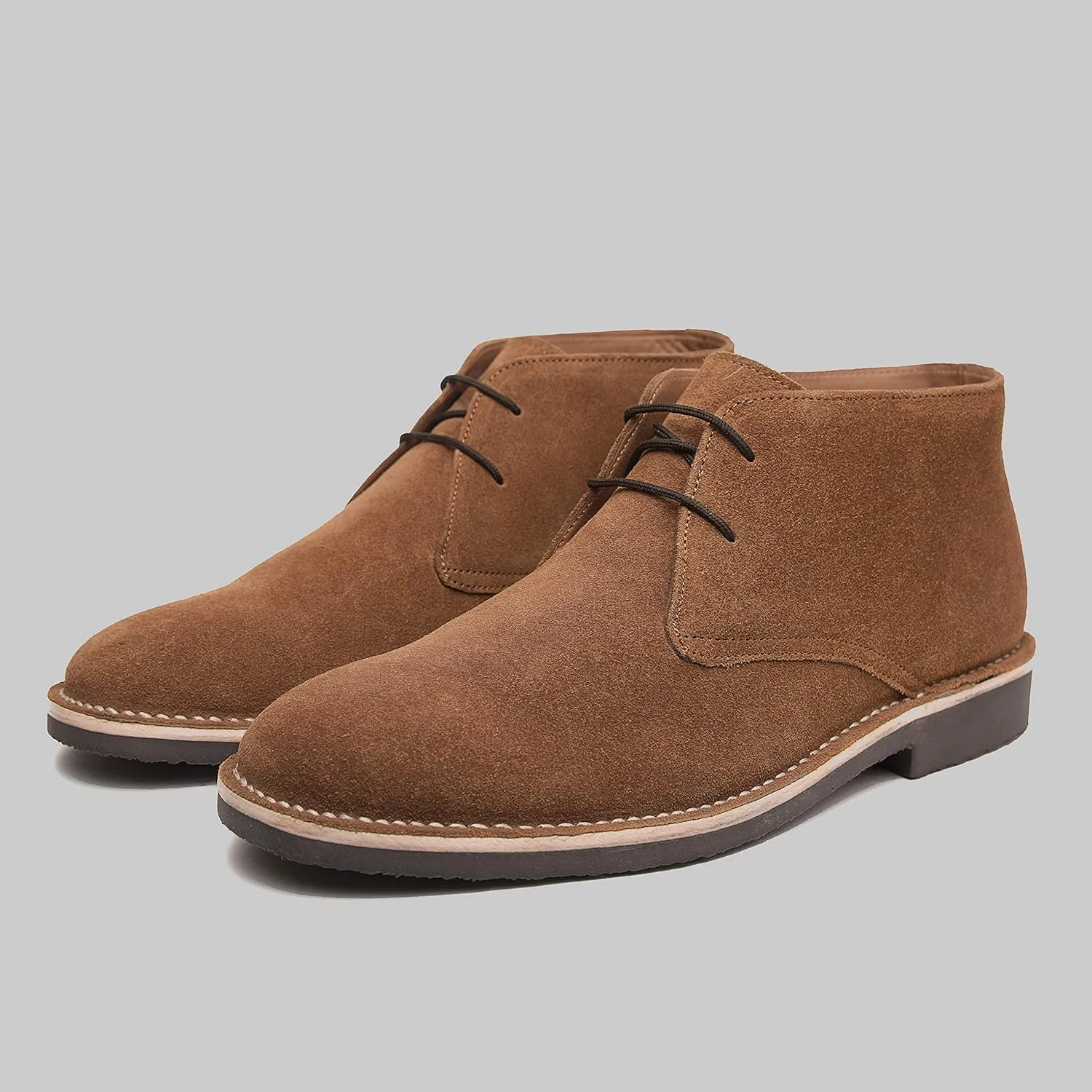 Lorenzo | Genuine Leather Men's Boots | Casual Suede Chukka Boots | Ankle Boot for Men | Lightweight TPR Sole | Padded Memory Foam Cushioning | Enhanced Comfort | Handcrafted Detailing