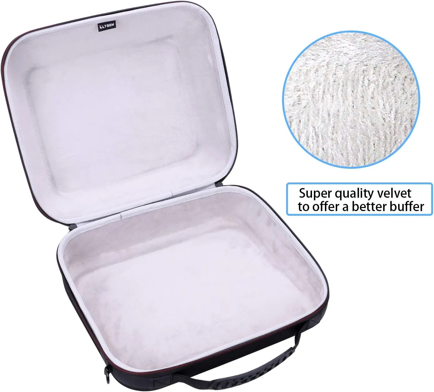 LTGEM Case Compatible with Cricut EasyPress 2/3 Smart Heat Press Machine(12"x10"), Black Gray