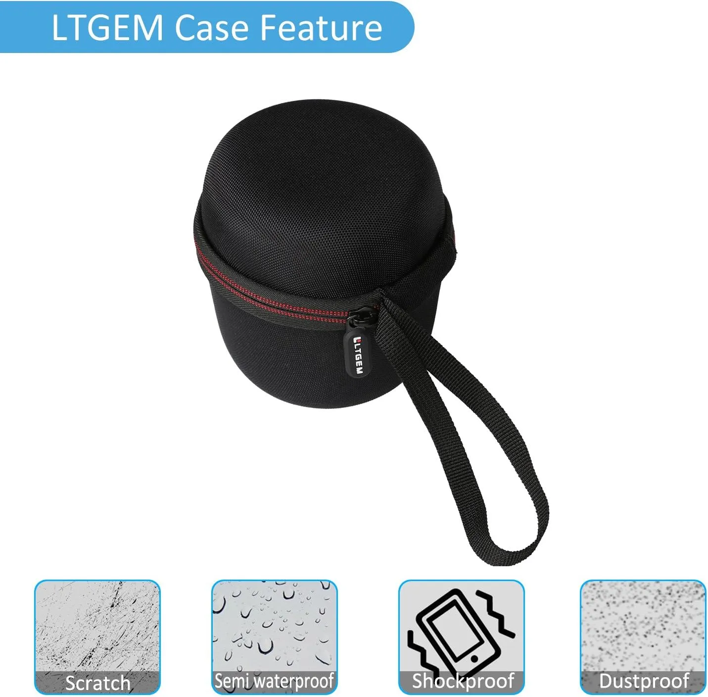 LTGEM Case Compatible with Ultimate Ears WONDERBOOM 4/3/2 Portable Waterproof Speaker, Black