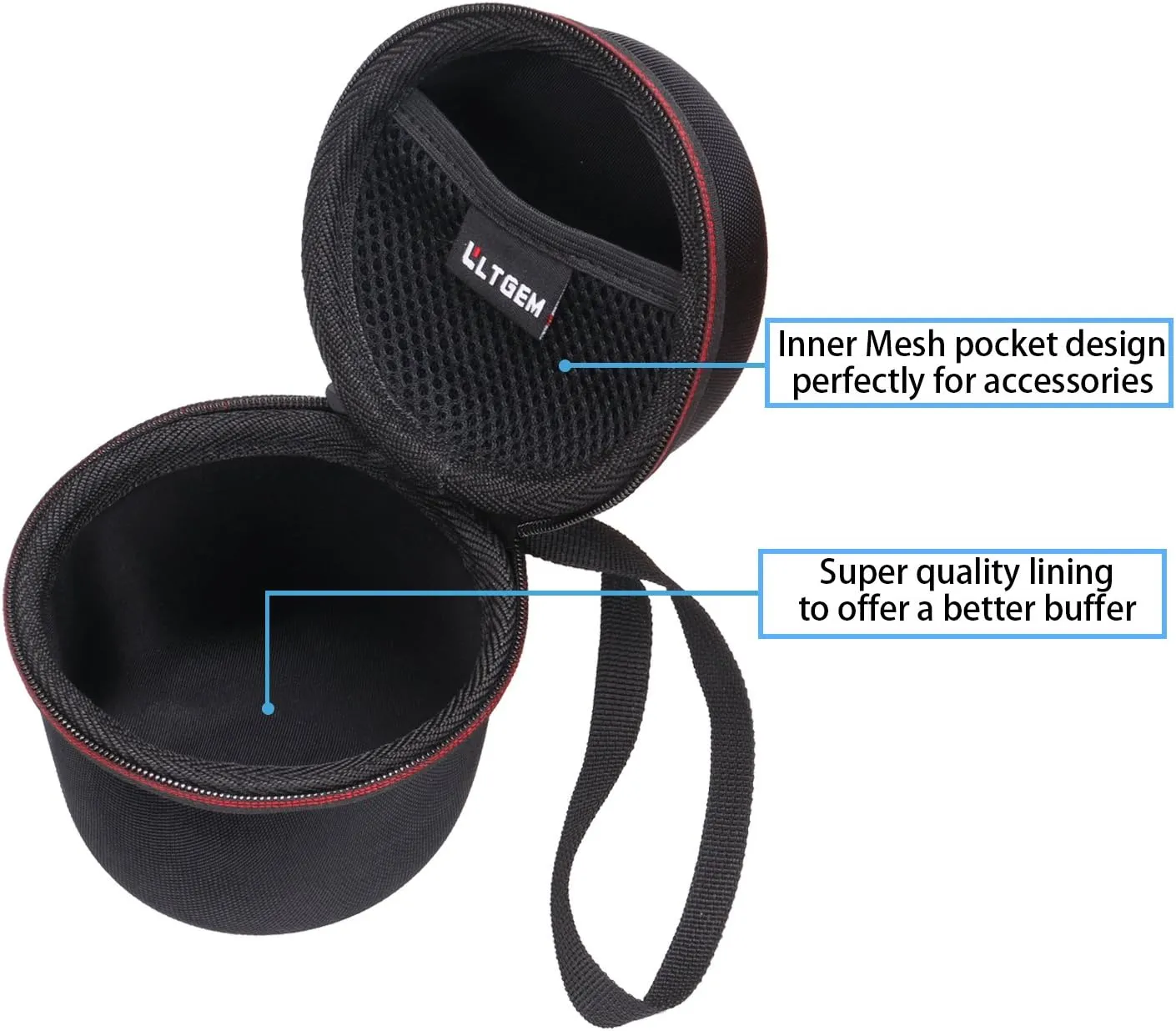 LTGEM Case Compatible with Ultimate Ears WONDERBOOM 4/3/2 Portable Waterproof Speaker, Black