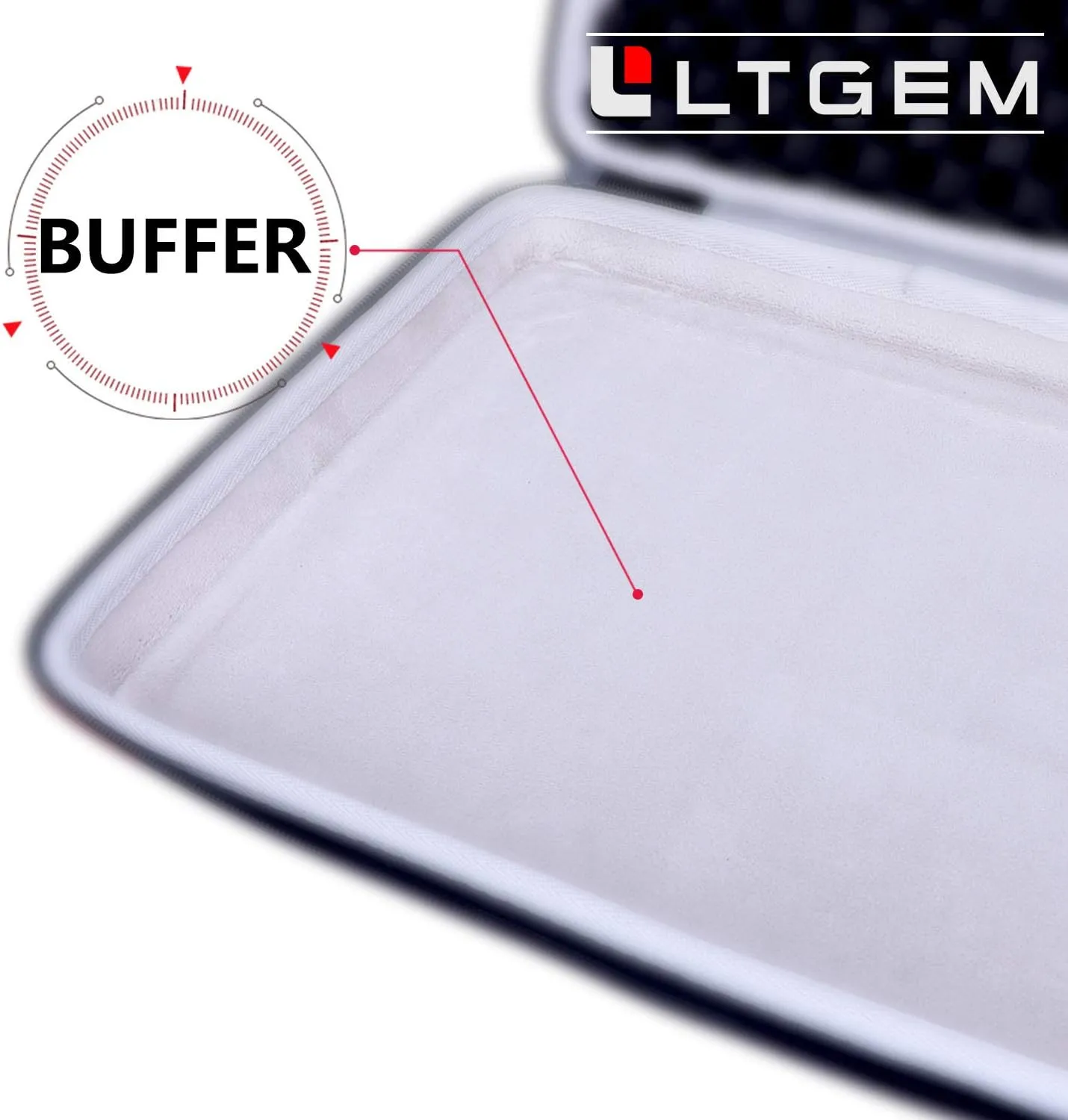 LTGEM EVA Hard DJ Controller Case compatible Hercules Inpulse 200/200 MK2 / Pioneer DJ DDJ-200 Smart/DDJ-WeGO4-K DJ Controller/AlphaTheta DDJ-FLX2 Compact 2. Case Only!