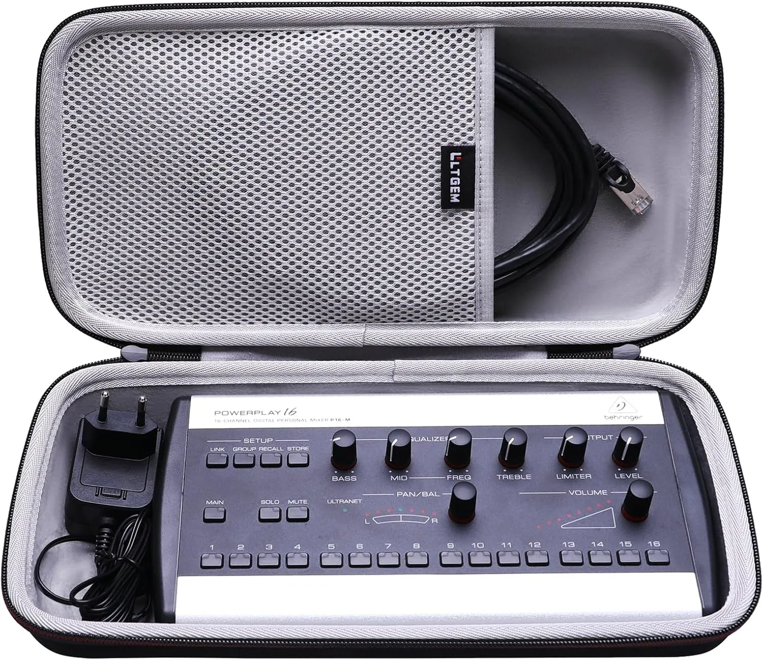 LTGEM Mixer Case Compatible with Behringer Powerplay P16-M 16-Channel Digital Personal Mixer