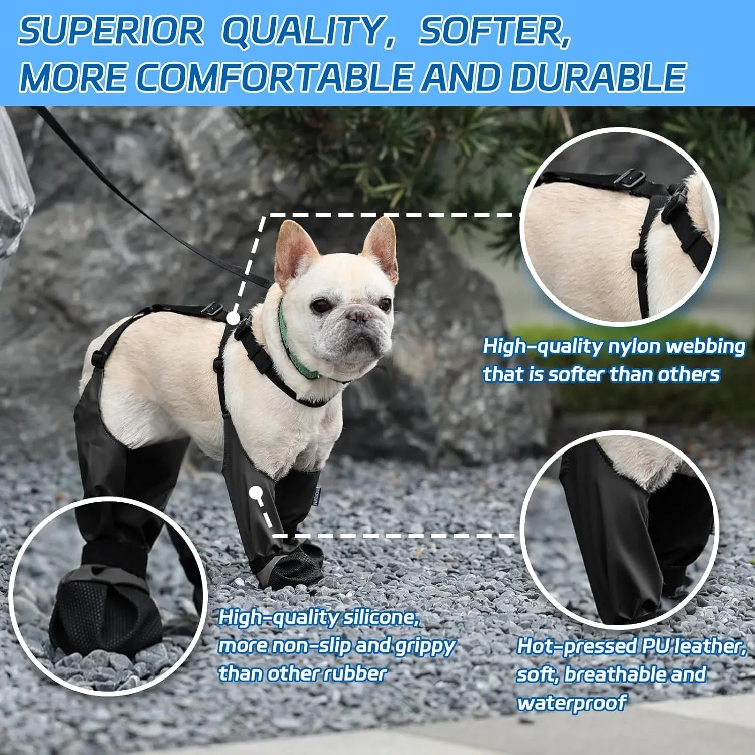 Luxora Adjustable Dog Boots for All-Terrain Protection