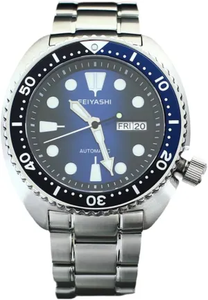 Luxury Diving Abalone Mechanical Wristwatch Stainless Steel Spiral Crown Waterproof Watches for NH35 Movement