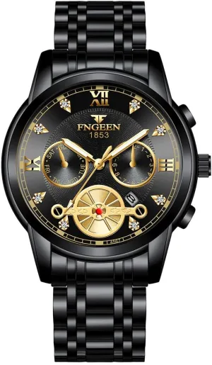 Luxury Man Wristwatch Waterproof Luminous Chronograph Watch for Men Stainless Steel Men's Quartz Watches