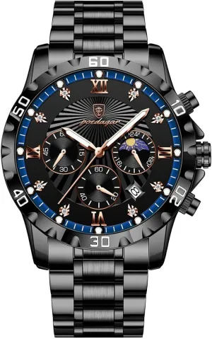 Luxury Military Watch for Men Waterproof Luminous Chronograph Date Man Wristwatch Stainless Steel Quartz Men's Watches