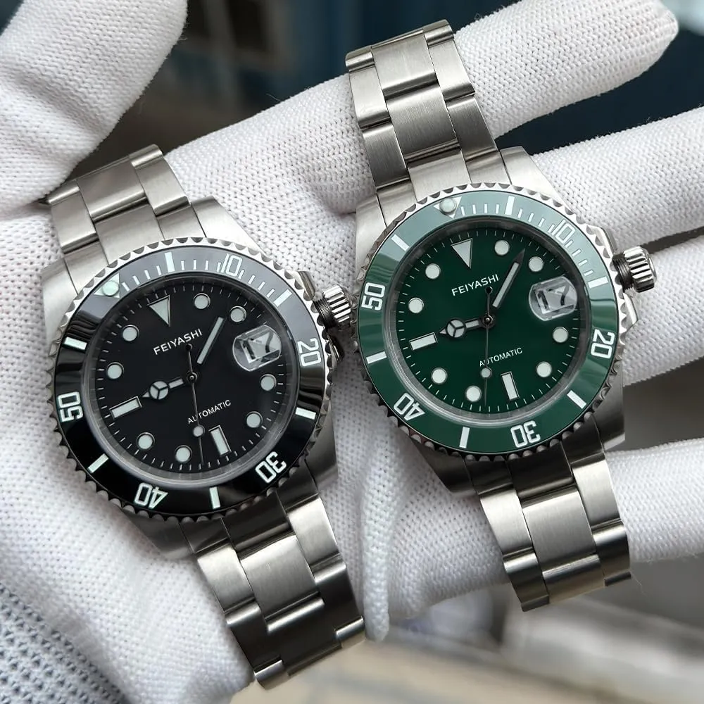 Luxury Modified Mechanical Yacht Watch Stainless Steel Oyster Watch Strap for NH34 NH35 NH36 NH38 Movement