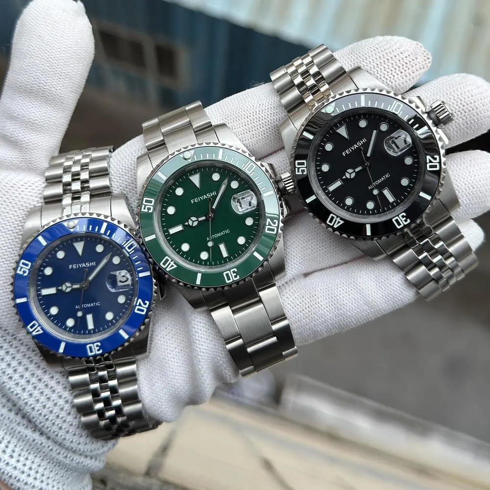 Luxury Modified Mechanical Yacht Watch Stainless Steel Oyster Watch Strap for NH34 NH35 NH36 NH38 Movement