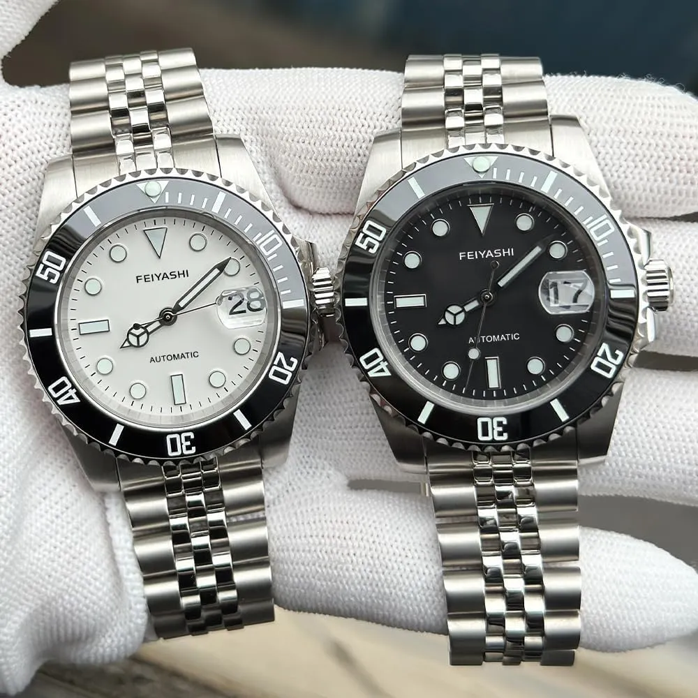 Luxury Modified Mechanical Yacht Watch Stainless Steel Oyster Watch Strap for NH34 NH35 NH36 NH38 Movement
