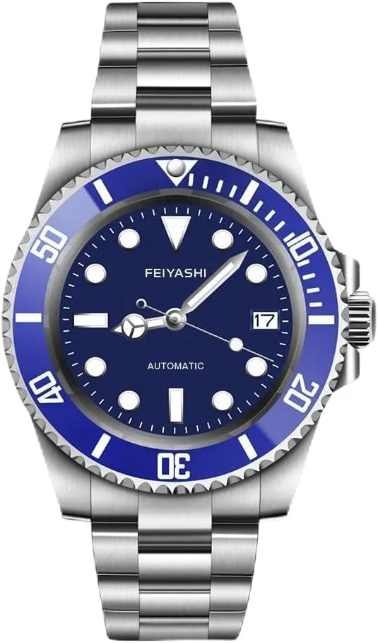 Luxury Modified Mechanical Yacht Watch Stainless Steel Oyster Watch Strap for NH34 NH35 NH36 NH38 Movement