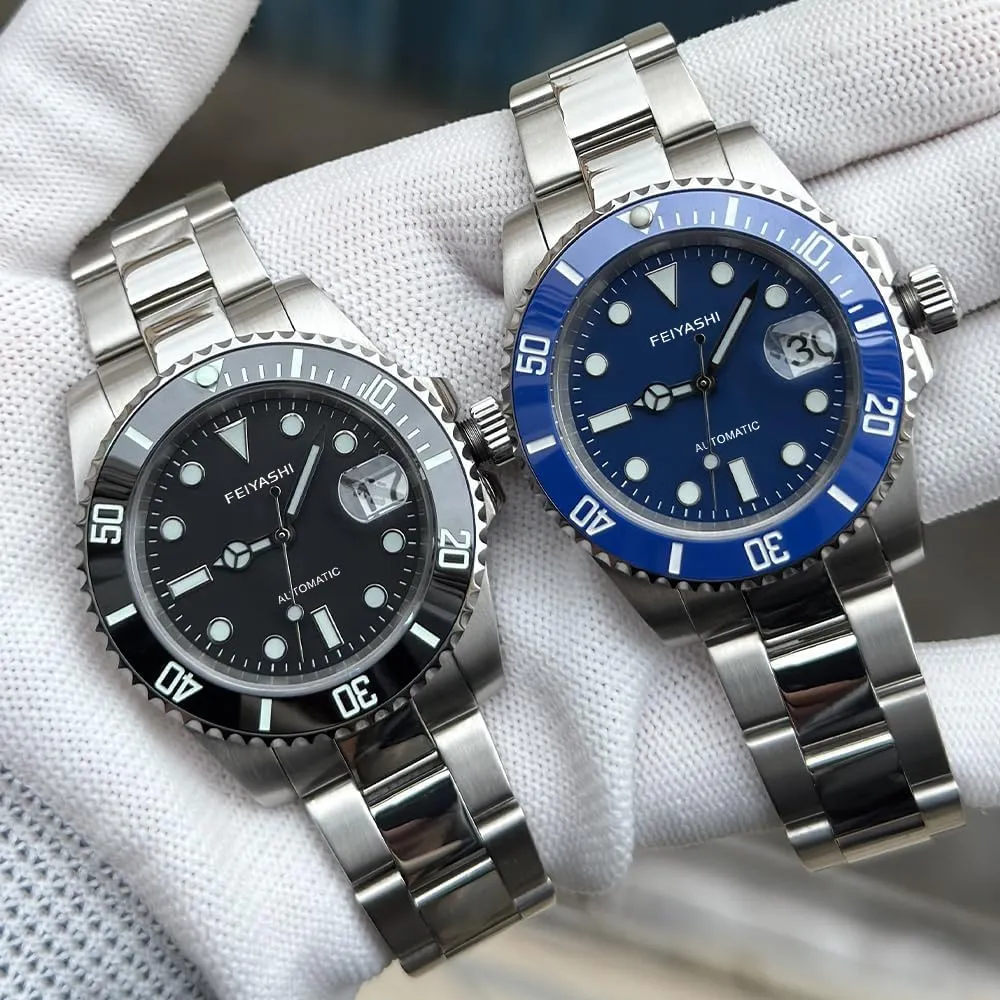 Luxury Modified Mechanical Yacht Watch Stainless Steel Oyster Watch Strap for NH34 NH35 NH36 NH38 Movement